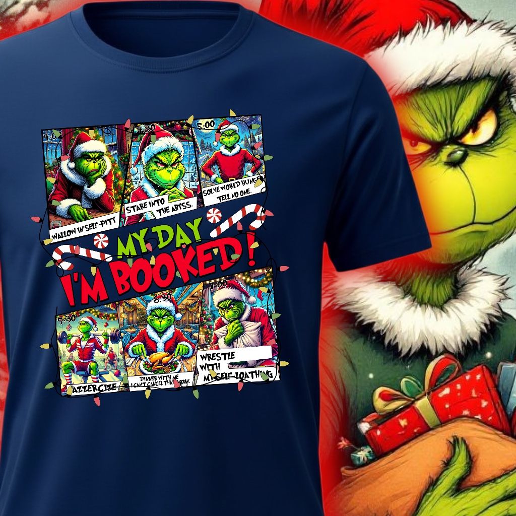 I'm Booked Grinch Navy Blue S/S