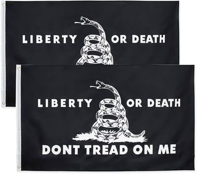 Flags 3x5 Gadsden Liberty or death Black Flags 3x5 Gadsden Liberty or death Black