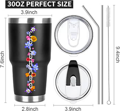 30oz Tumbler Wild Flowers Colorado