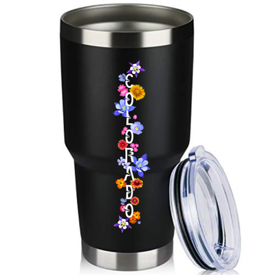 30oz Tumbler Wild Flowers Colorado