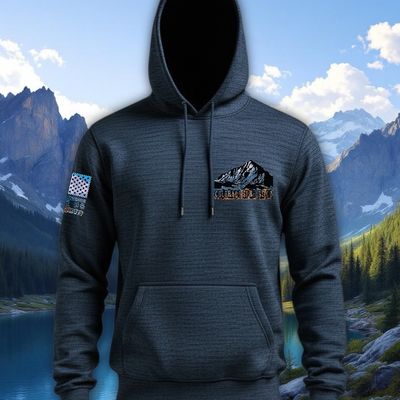 Pikes Peak CO Hoodie (Heather Blue)