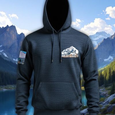 Pikes Peak CO Hoodie (Heather Blue)