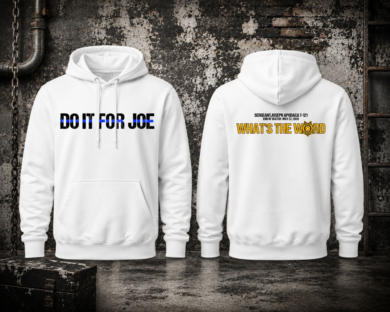 DO IT FOR JOE - HOODIE - WHITE - JOSEPH APODACA