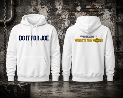 DO IT FOR JOE - HOODIE - WHITE - JOSEPH APODACA DO IT FOR JOE - HOODIE - WHITE - JOSEPH APODACA