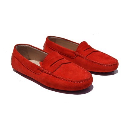 Mocassin Daim Rouge