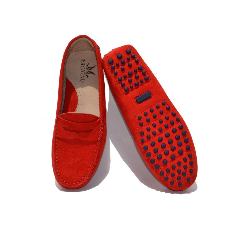 Mocassin Daim Rouge