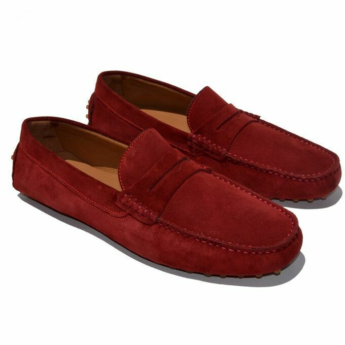 Mocassin Daim Bordeau