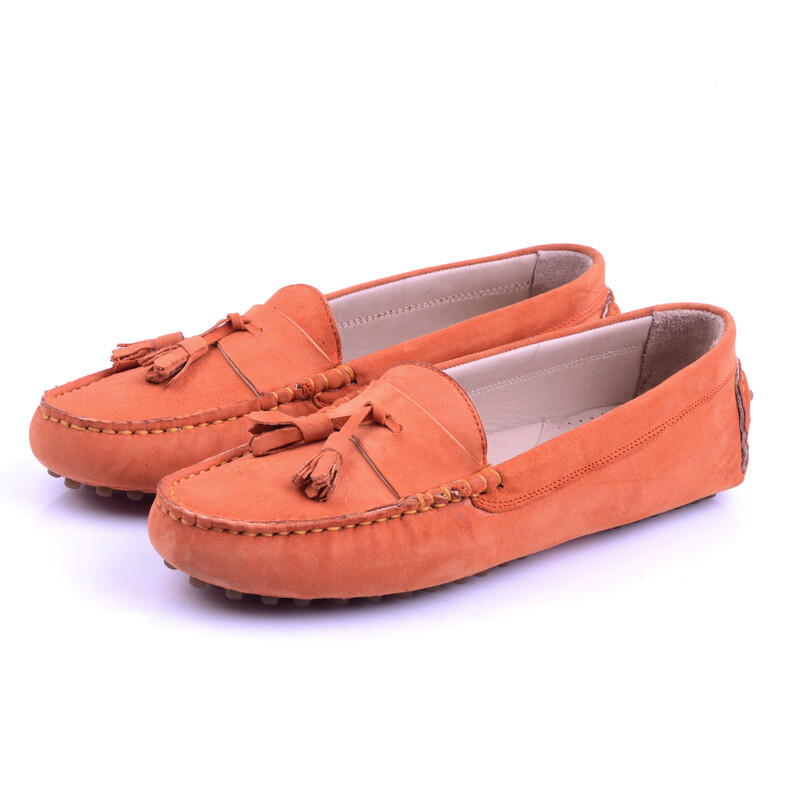 Mocassin Daim Orange