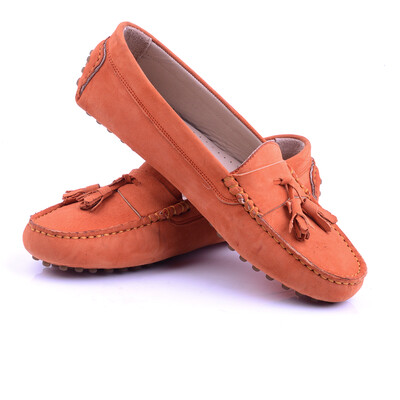 Mocassin Daim Orange