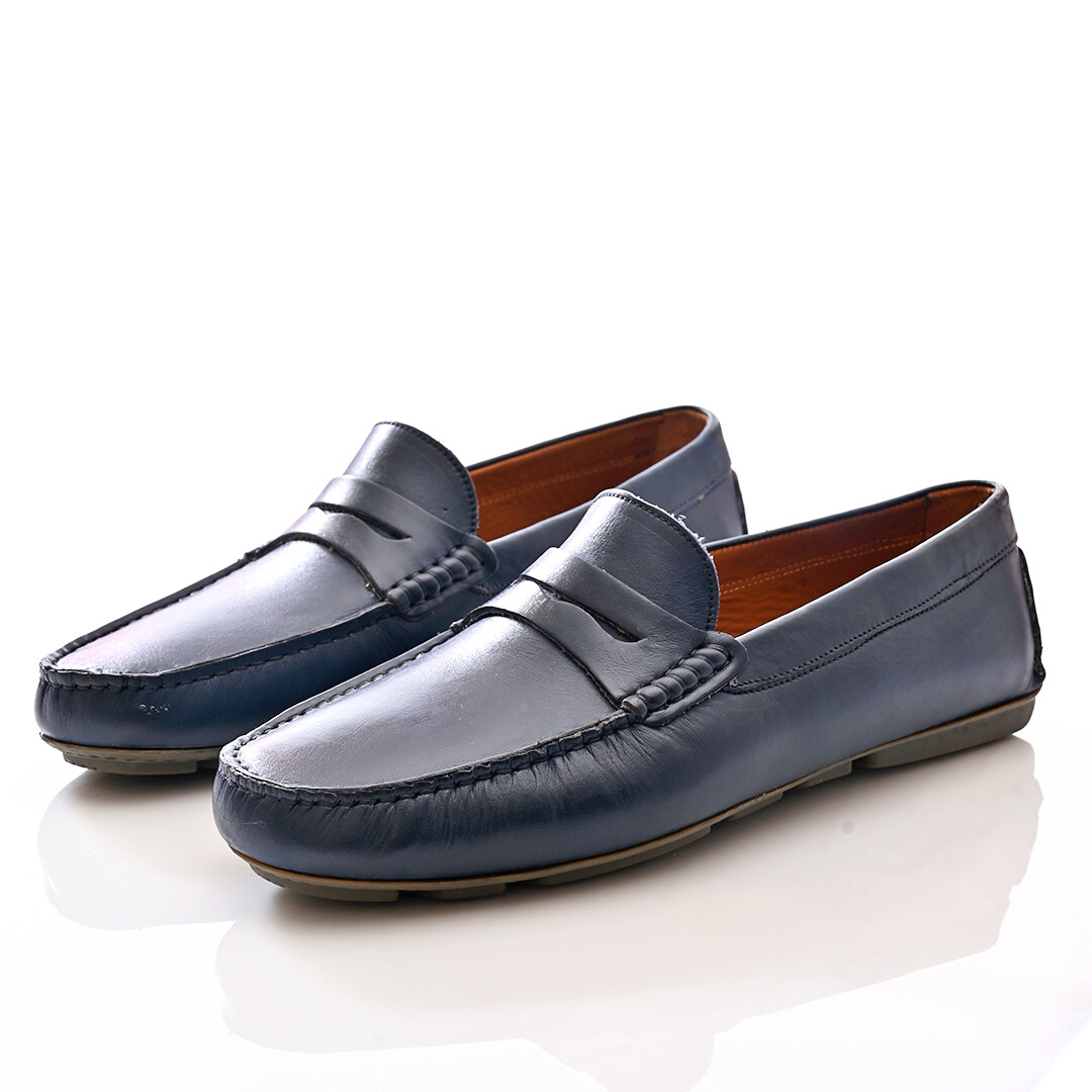 Mocassin Cuir Marine
