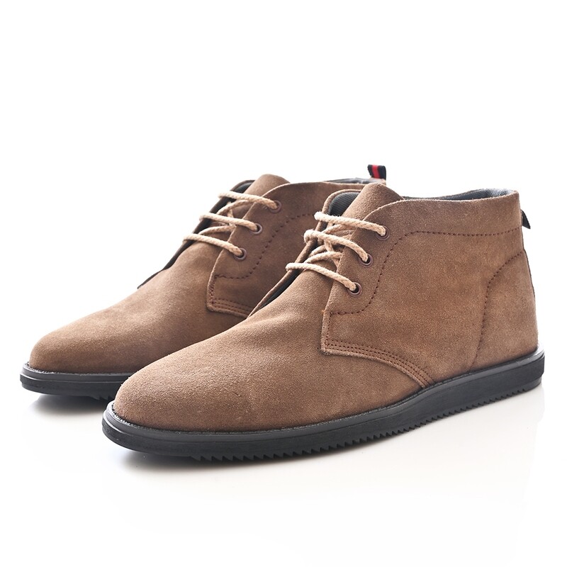 Bottine Homme En Daim Marron Claire