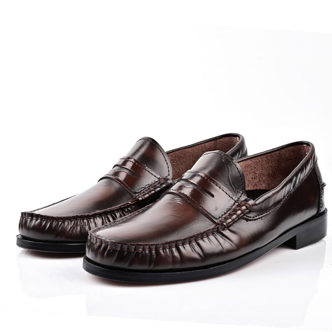 CLASSIC MOCASSIN POUR HOMME EN CUIR MARRON