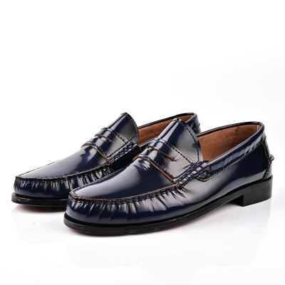 CLASSIC MOCASSIN POUR HOMME EN CUIR MARINE