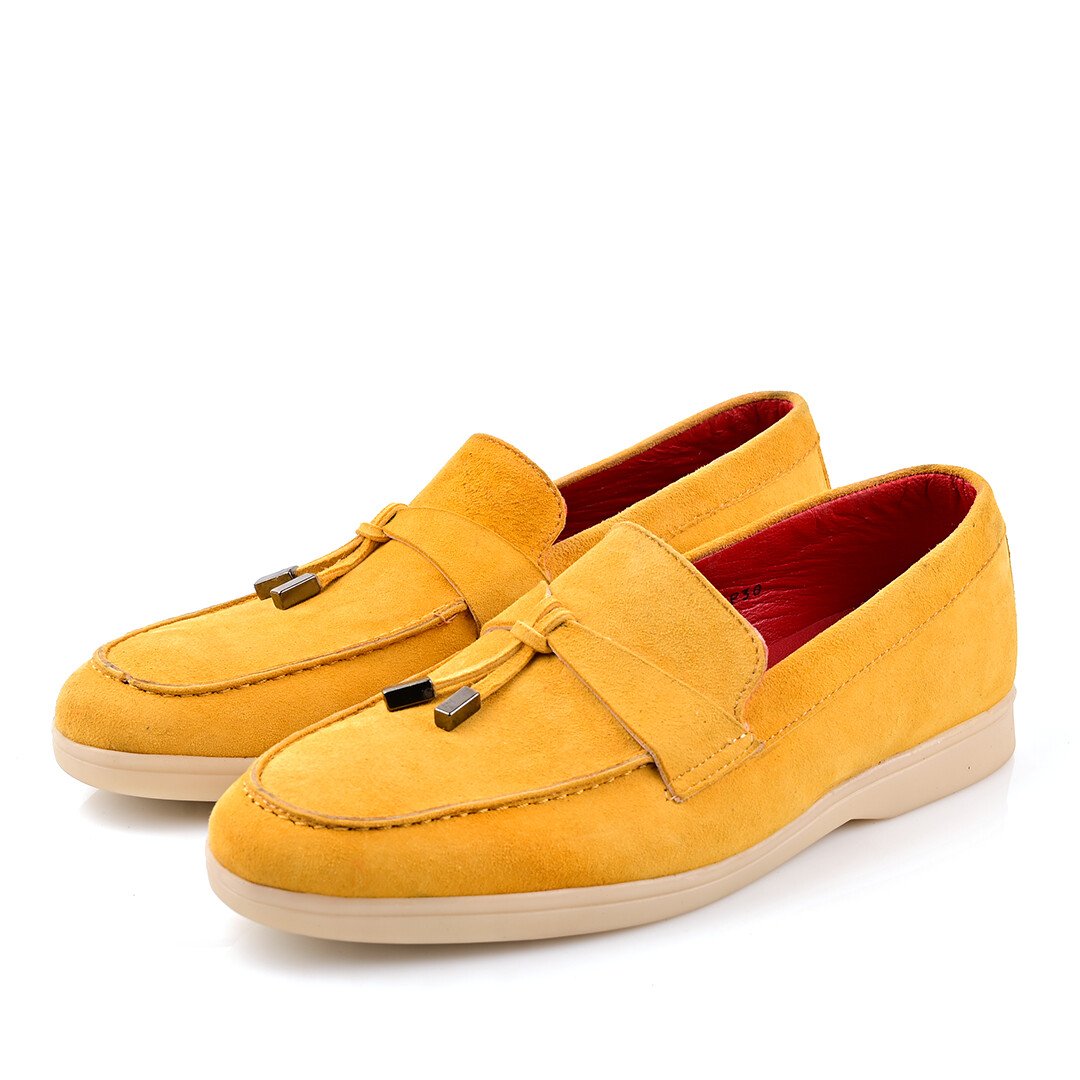 Mocassin plat Daim jaune