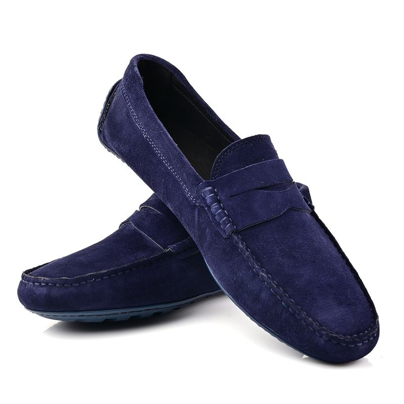 Mocassin Daim Bleu Marine