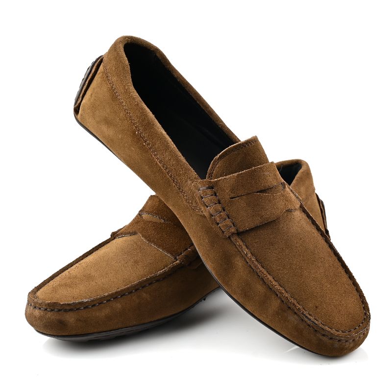 Mocassin Daim Taupe