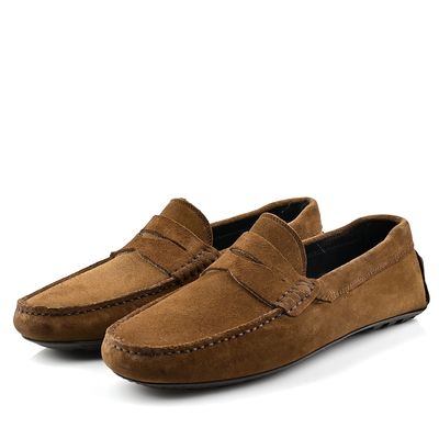 Mocassin Daim Taupe