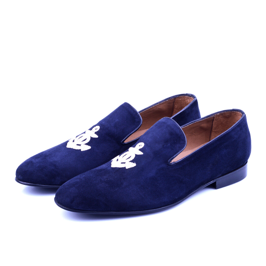 mocassin Slipper Bleu Marine