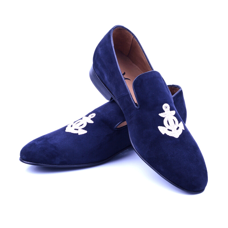 mocassin Slipper Bleu Marine