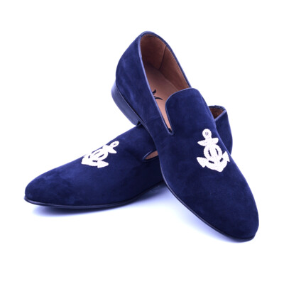 mocassin Slipper Bleu Marine