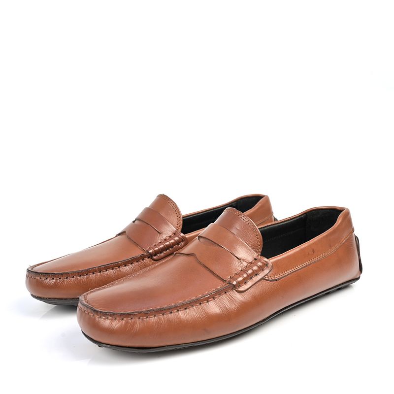 Mocassin Cuir Marron