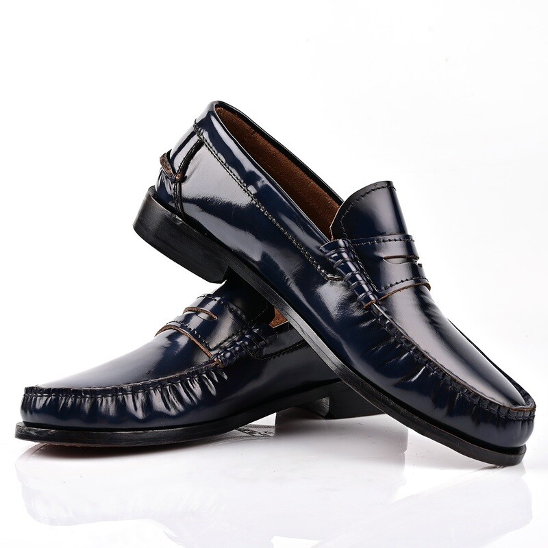 CLASSIC MOCASSIN POUR HOMME EN CUIR MARINE