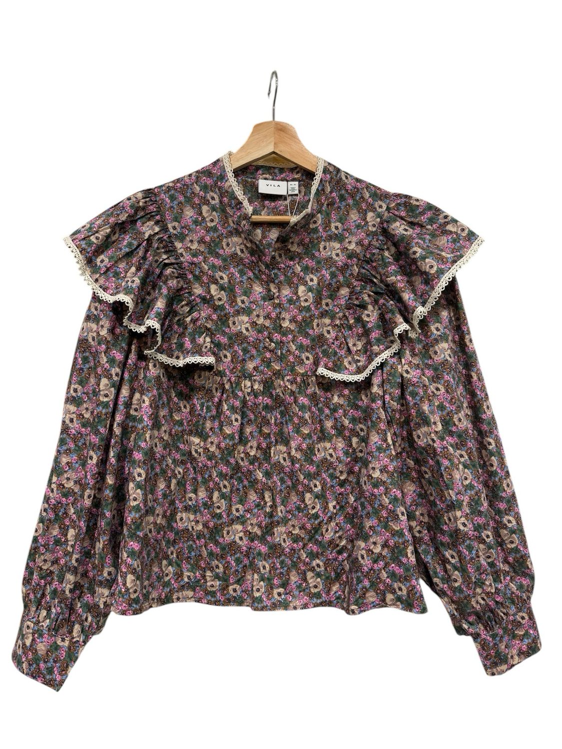 Blusa estampado liberty volantes