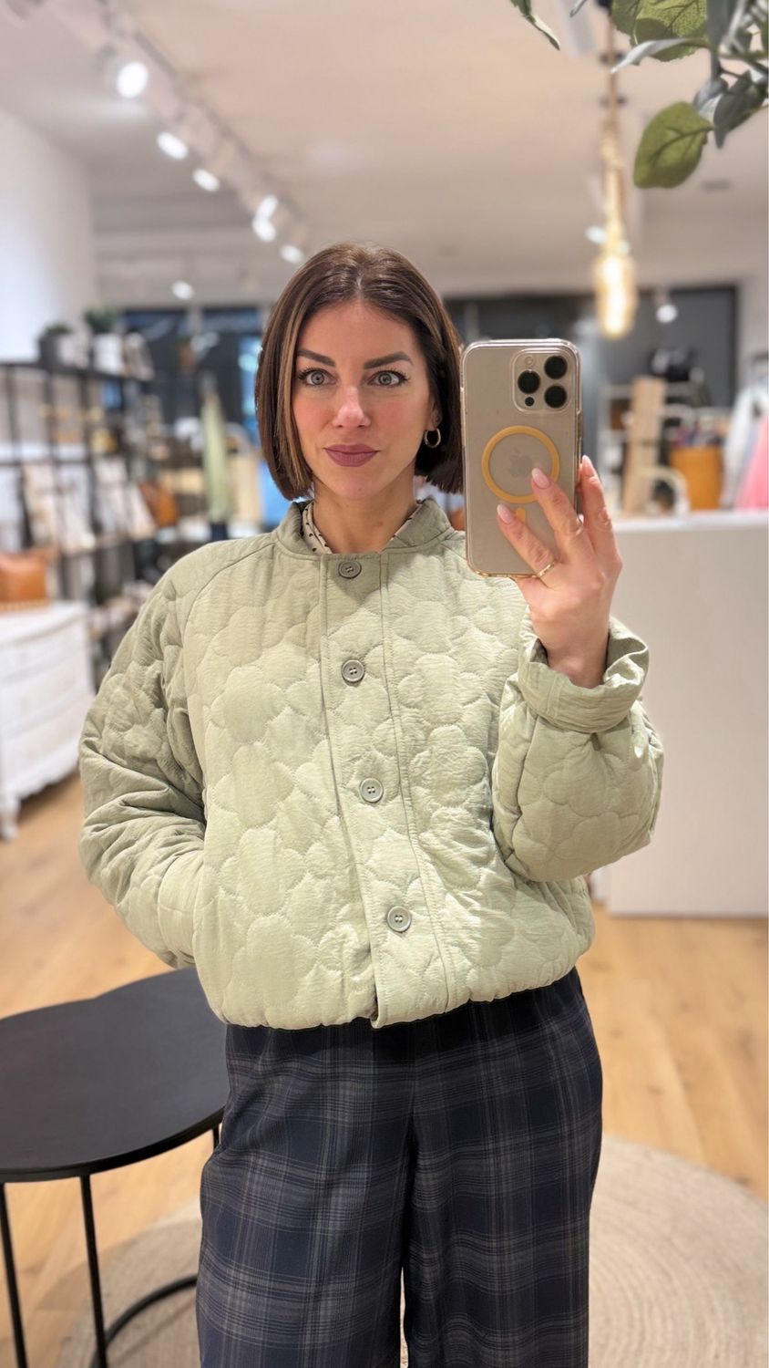 Bomber acolchada botones