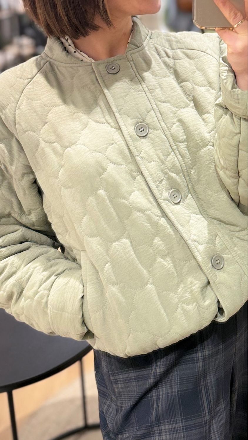 Bomber acolchada botones