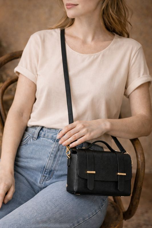 Bolso bandolera piel