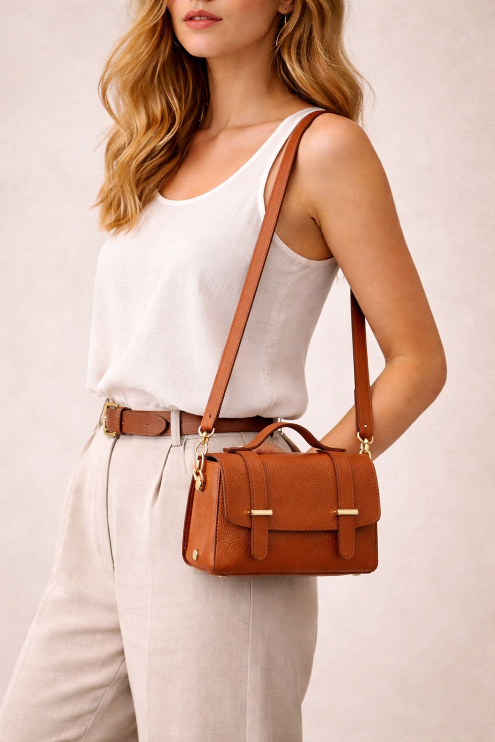 Bolso bandolera piel