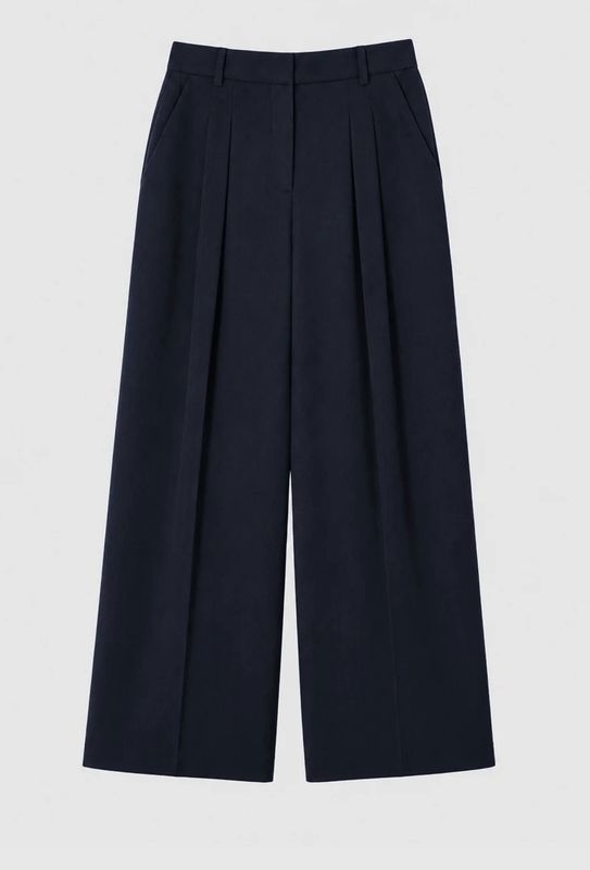 Pantalón pinzas “Pemy” azul marino