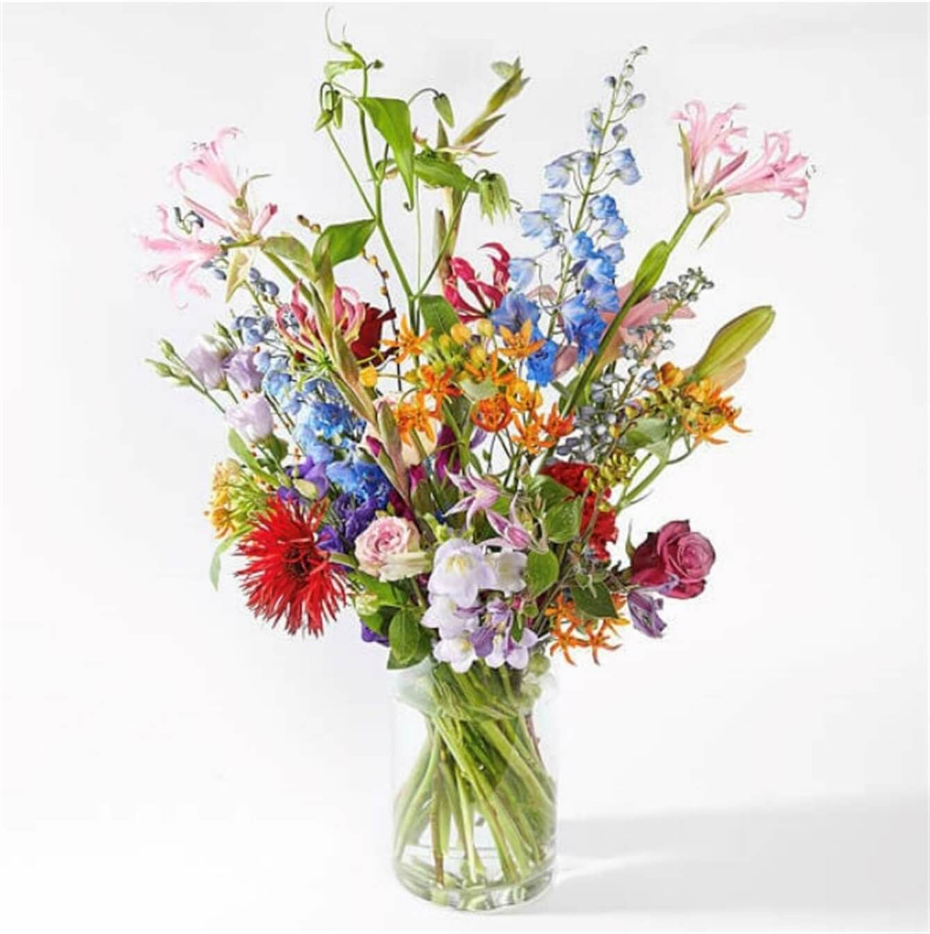 Troostboeket in vaas bont