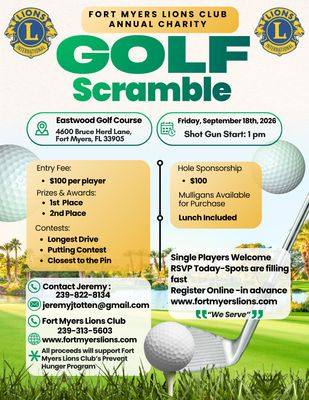 Lions Charity Golf Tournament