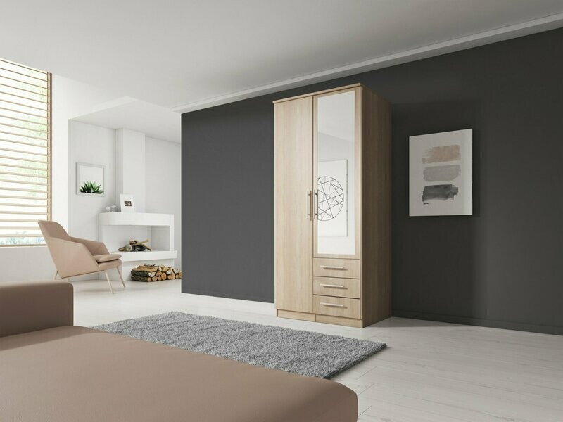 Alex Range 2-Door Wardrobe - Light Oak