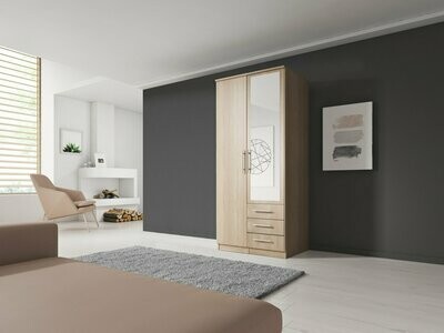 Alex Range 2-Door Wardrobe - Light Oak