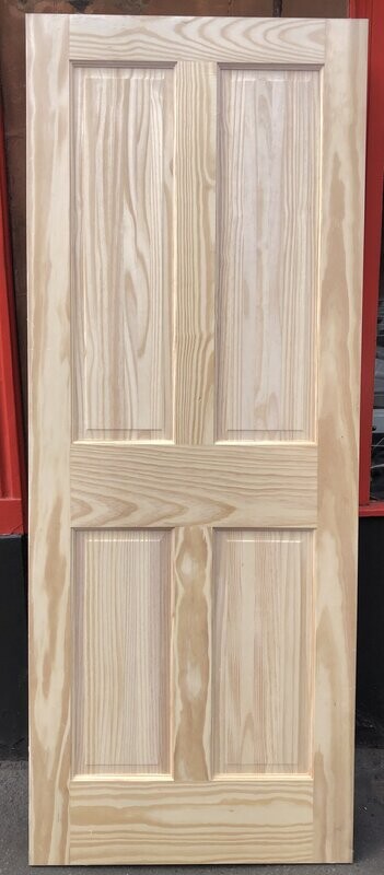 Large Clear Pine Tenement Door