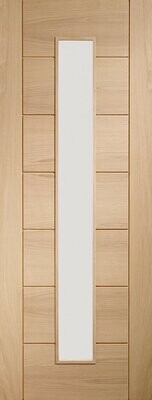 Pre-Finished Palermo Original 1 Light Internal Oak Door with Clear Glass