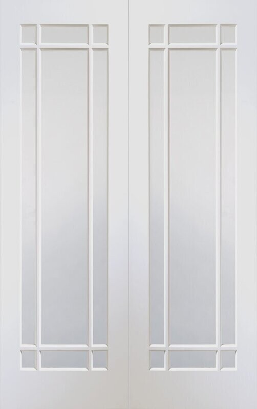 Internal White Primed Cheshire Pair with Clear Glass