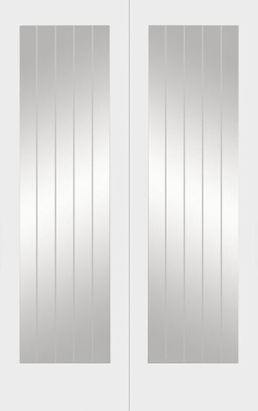Internal White Primed Suffolk 1L Pair (Clear Etched Glass)