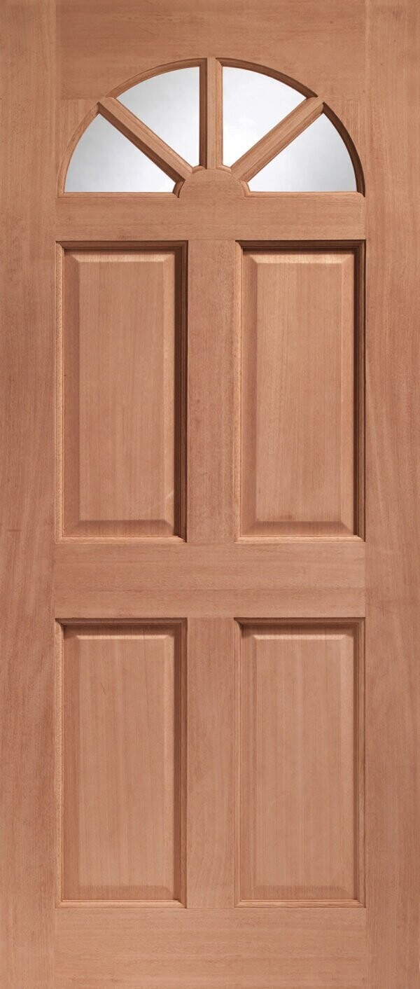 Dowelled Carolina Door with Single Clear Glass