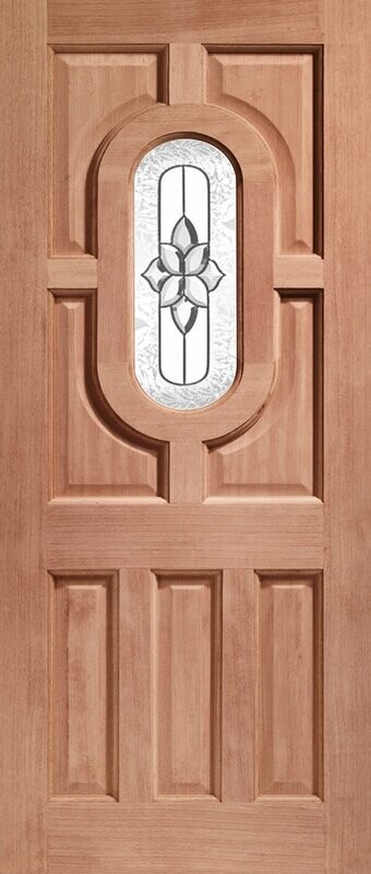 External Hardwood Dowelled Double Glazed Acacia Door with Chester Glass
