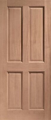 External Hardwood Dowelled London 4 Panel Door