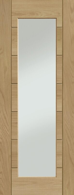 Palermo Essential 1 Light Internal Oak Door with Clear Glass
