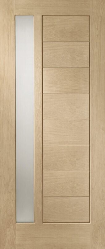 External Oak Double Glazed Modena Door with Obscure Glass