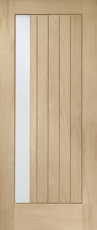 External Oak Double Glazed Trieste Door with Obscure Glass