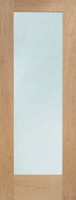 External Oak Dowelled Double Glazed Pattern 10 Door with Clear Glass