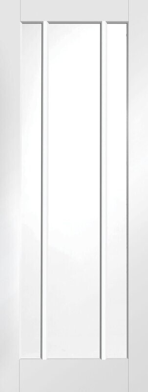 Internal White Primed Worcester Door with Clear Glass