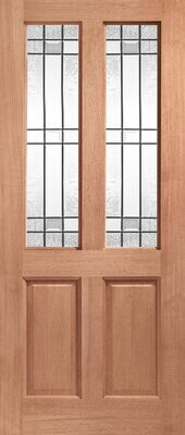 External Hardwood Dowelled Double Glazed Malton Door with Drydon Glass