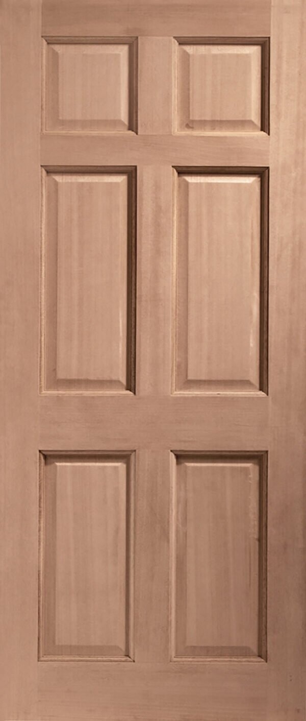 External Hardwood Dowelled Colonial 6 Panel Door